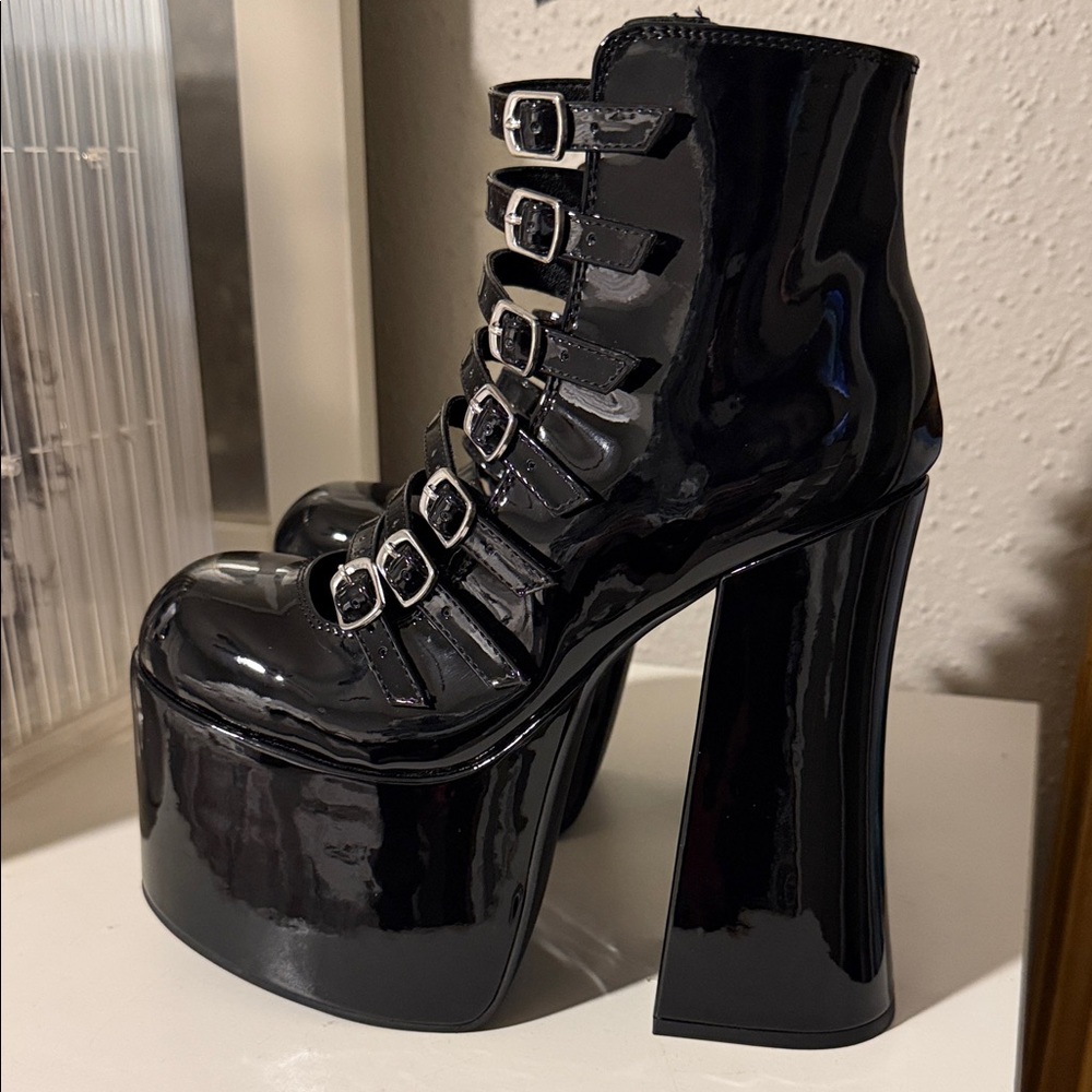 Black Platform Ankle Boots
